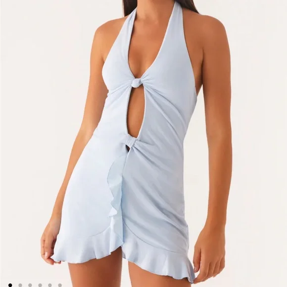 Peppermayo | Dresses | Peppermayo Light Blue Halter Dress | Poshmark